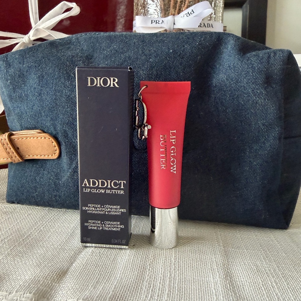 Dior Addict Lip Glow Butter - Lychee Red Tube with Silver Cap - Picture 2 of 4